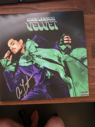 Adam Lambert | Autographed/hand Signed | Velvet 12” Vinyl Record Lp Album Queen