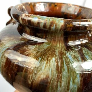 Antique 1910 - 1930 Brush Mccoy Onyx Pottery Vase Urn With Handles
