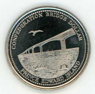 1997 Summerside Prince Edward Island Pei Trade Dollar Token Confederation Bridge