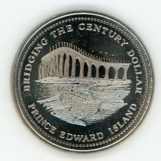 2000 Summerside Prince Edward Island Pei Trade Dollar Token Confederation Bridge