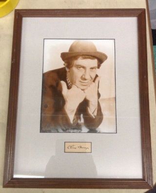 Autographed Chico Marx Framed Photo With Cut Signature Matted