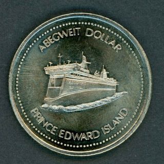 1983 Summerside Prince Edward Island Pei Trade Dollar Token Abegweit Ferry