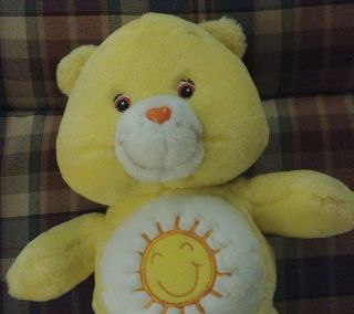 Care Bear,  13” Plush Funshine,  Sunshine Bear,  Carebear,  Sun Tummy 2002