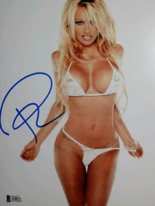 Pamela Anderson Signed Autographed 8x10 Photo - Pam Baywatch Sexy - Beckett BAS 3