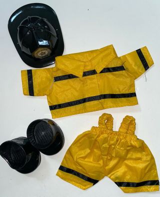 Build A Bear Fireman Complete Fire Suit Hat Boots