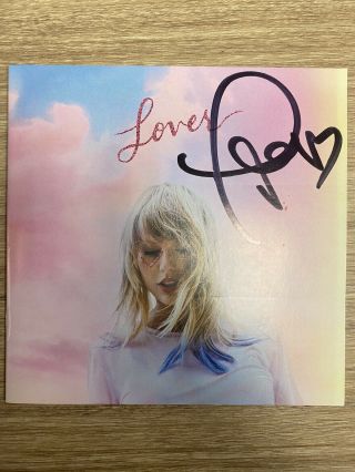 Taylor Swift Signed Lover Cd Cover Insert Authentic,  Vip,  Swiftie