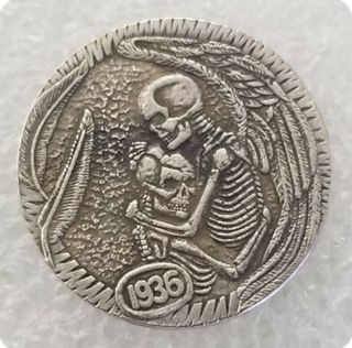 1936 - D Buffalo Nickel Skeleton Five Cents Hobo Nickel Morgan Coin