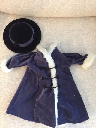 American Girl Doll Samantha Winter Coat And Hat Retired