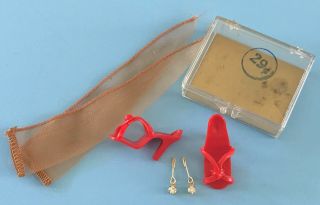 Vintage Doll Shoes,  Stockings,  Jewelry Little Miss Revlon Miss Ginger Coty Girl