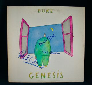 Genesis Autographed Duke Album By Phil Collins,  Mike Rutherford & Tony Banks