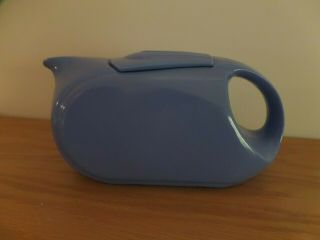Vintage Westinghouse Ice Box Refrigerator Water Pitcher By Hall China Blue Retro