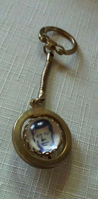 Rare John F.  Kennedy Picture And Quote Key Chain Read Look