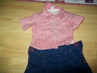 TERRI Lee Doll RED AND WHITE SHIRT& JEANS,  TAGGED 2