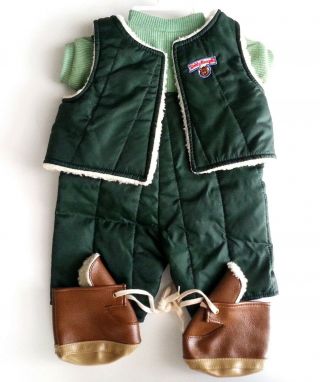 Vintage Teddy Ruxpin Winter Outfit Worlds Of Wonder Clothes Quilt Vest Boots