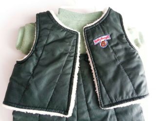 Vintage Teddy Ruxpin Winter Outfit Worlds of Wonder Clothes Quilt Vest Boots 2