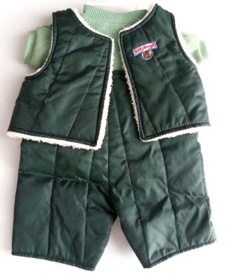 Vintage Teddy Ruxpin Winter Outfit Worlds of Wonder Clothes Quilt Vest Boots 3
