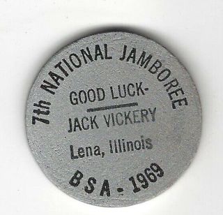1969,  Bsa 7th National Jamboree,  Jack Vickery,  Lena,  Illinois,  Wooden Nickel
