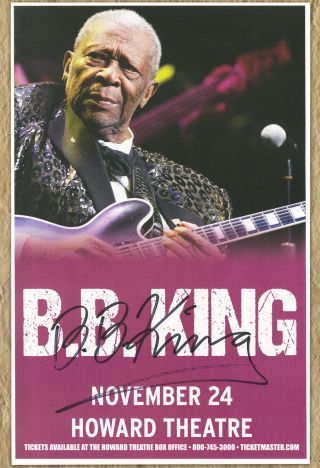 B.  B.  King Autographed Gig Poster