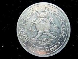 Nordic Lodge 76 Castlegar 1989 $1.  00 Sons Of Norway Token/coin Us