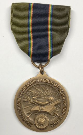 American Legion School Award Medal & Ribbon - For God & Country - 1 1/4 "