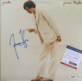James Taylor Hand Signed Autographed Gorilla Record Vinyl Album Psa Dna Proof