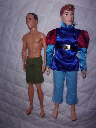 2013 Mattel Ethnic Male Doll And Disney Prince Toy 12 "