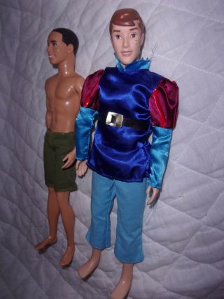 2013 Mattel Ethnic Male Doll and Disney Prince Toy 12 