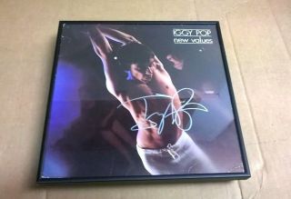 Iggy Pop & The Stooges Signed,  Framed Values Record Album Proof