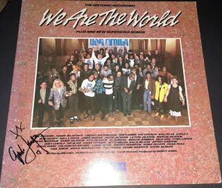We Are The World Signed Autographed Record Vinyl Album Cyndi Lauper Superstar