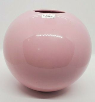 Vintage Royal Haeger Orb Ball Round Sphere Vase Pink 9 " 4326