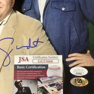 George Wendt Signed Photo 8x10 Autograph Cheers Norm w/ John Ratzenberger JSA 2