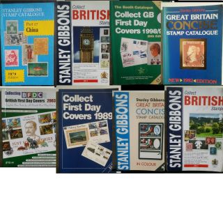 Stamp Catalogues 1975 - 2011 Fdc Gb Concise Gibbon & Other Publications Multi