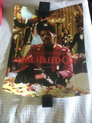 The Weeknd Signed Autograph Until I Bleed Out Film Poster After Hours
