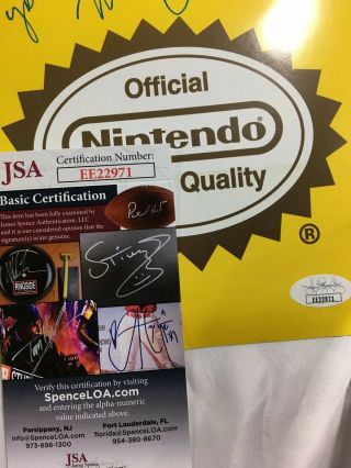 Charles Martinet Signed Mario Brothers Poster JSA 2
