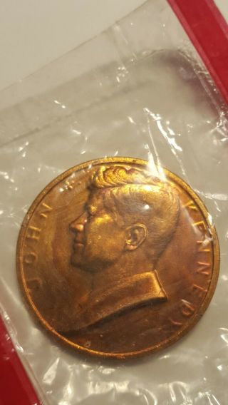 Rare - Vintage 1961 John F Kennedy Jfk Presidential Inaugural Medal Coin Bronze