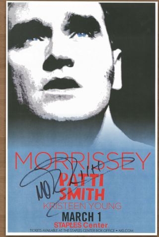 Steven Patrick Morrissey Autographed Gig Poster The Smiths,  How Soon Is Now