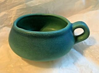 Vintage Van Briggle Pottery,  Colorado Springs Soup Bowl / Mug Blue / Green