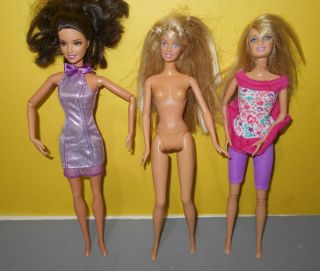 Mattel Barbie Nude Fashion Dolls Jointed Arms Legs W/ Blond Girl Pal