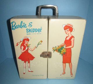 Vintage 1964 Mattel Barbie And Skipper Doll Case
