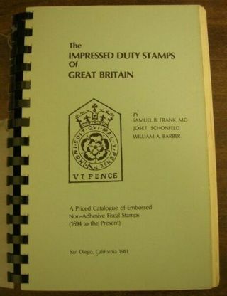 Gb Impressed Duty Stamps Of Gb (id:lit348)