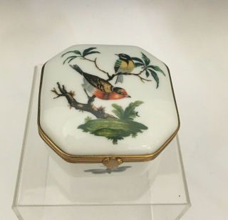Limoges Ceralene A.  Raynaud & Co.  Rothschild " Les Oiseaux " Bird Box
