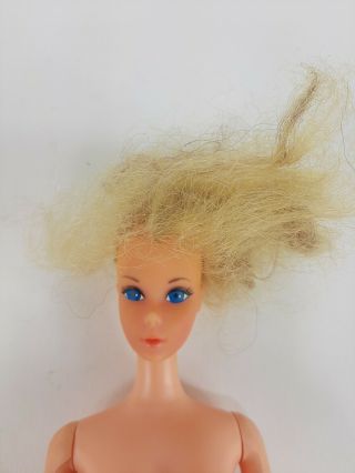Vintage 1966 Barbie Tnt Twist N Turn Platinum Blond Steffie Face Defects