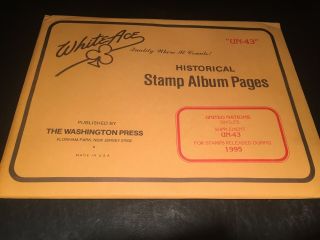 White Ace Stamp Album Supplement Pages - United Nations Singles Un - 43 - 1995