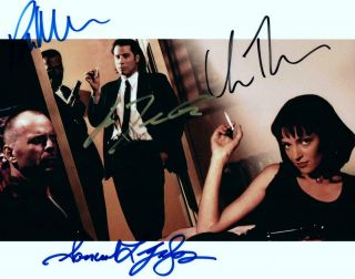 Uma Thurman John Travolta Willis Jackson Autographed Signed 8x10 Photo,