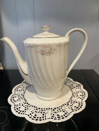 Gold Standard Porcelain China 5 Cup Coffee Pot With Lid (pink Flowers)