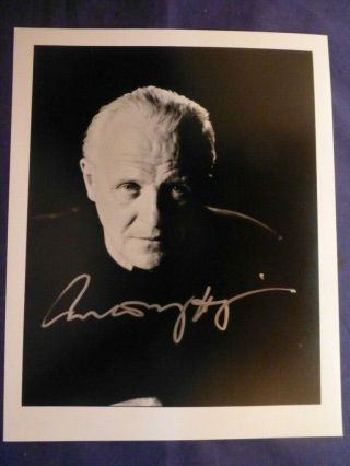 Anthony Hopkins Signed 8 X 10 Black And White Photo With