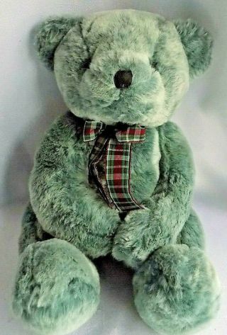 Russ Berrie Brambles Teal Blue Gray Teddy Bear Plush Stuffed Animal Toy