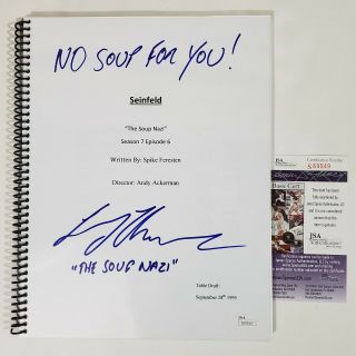 Larry Thomas Autographed Signed Seinfeld Script The Soup Nazi Jsa
