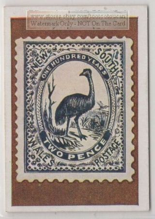 1930s Trade Ad Card - 1889 South Wales Australia 2 Pence Postage Stamp