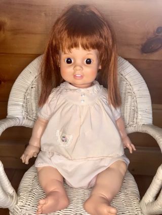 1972 Ideal Baby Chrissy Doll 22” Red Growing Hair